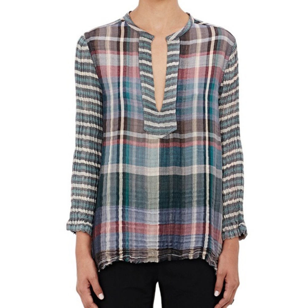 Raquel Allegra Madras Plaid Shirt